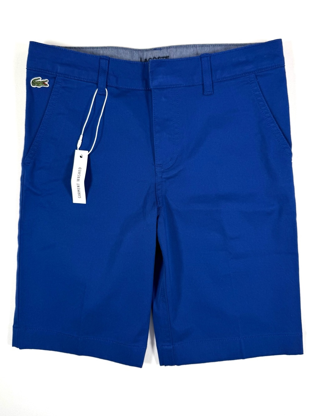 NWT LACOSTE Boys Chino Shorts 8 Preppy Golf Tennis Country Club Coastal NEW